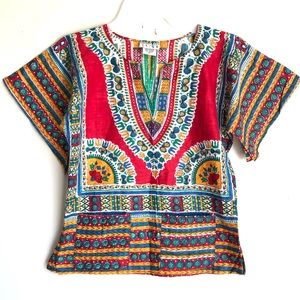 Funky Kids Dashiki Shirt Sz 12 Girls Boys